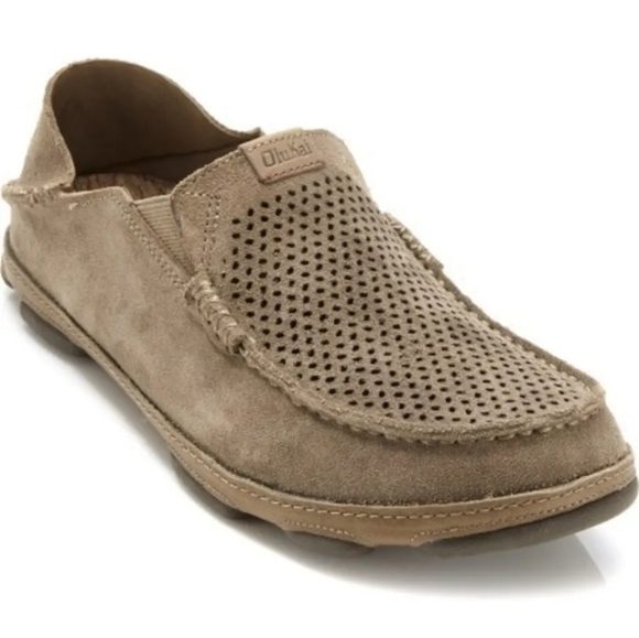 Olukai Women Moloa Kohana Leather Loafer Slip on shoes sz 10.5 - Picture 1 of 12